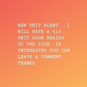 New 613 Braid unit alert